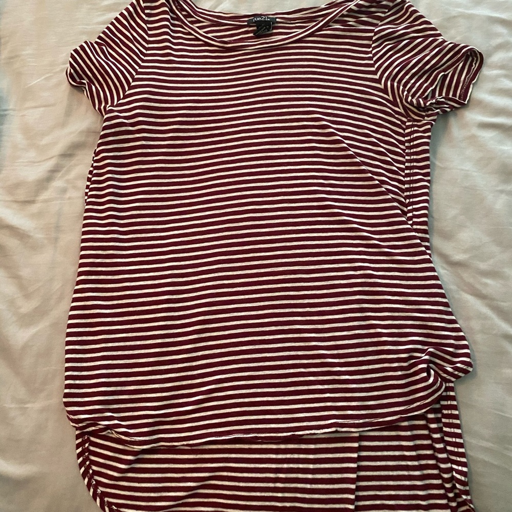 Red striped top!